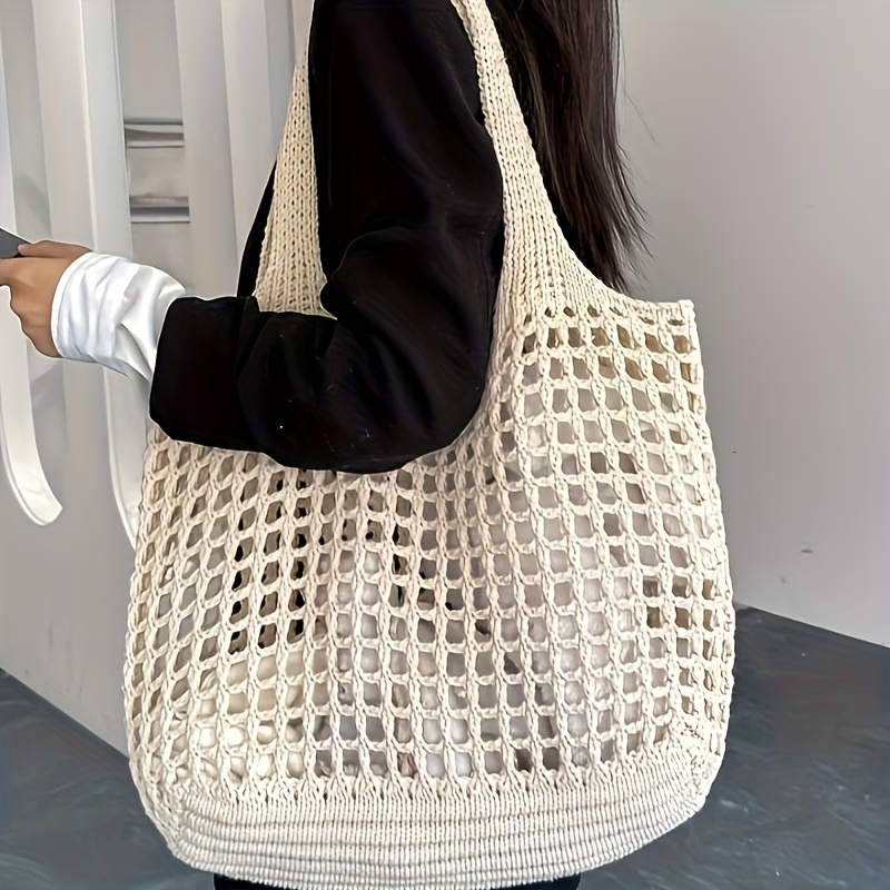 Crochet Market Bag - Sac fourre-tout en maille crochetée, sac