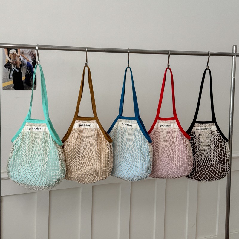Crochet Market Bag - Sac à bandoulière léger et ajouré