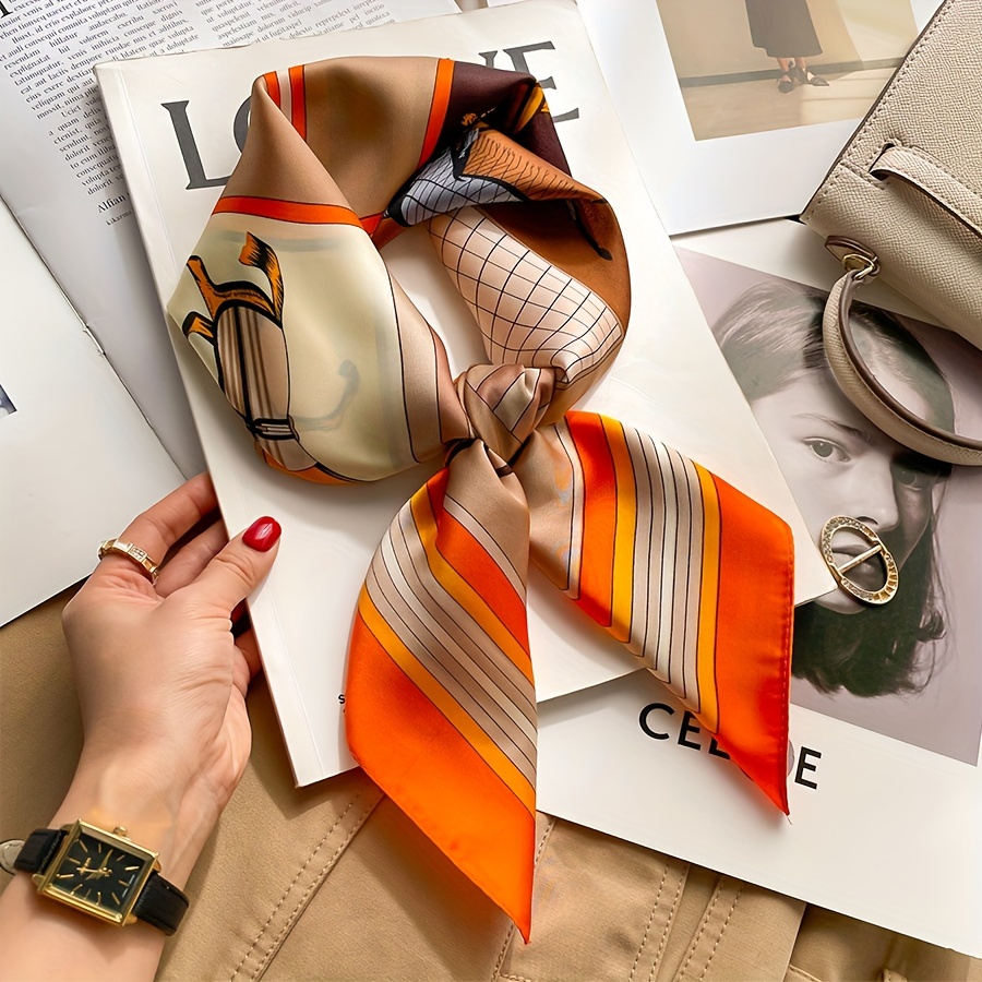 Women Bags For Office - Foulard Carré en Satin Doux pour