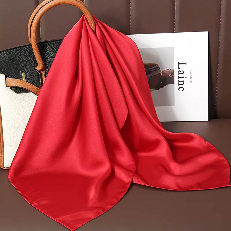 Women Bags For Office - Foulard carré de luxe en soie
