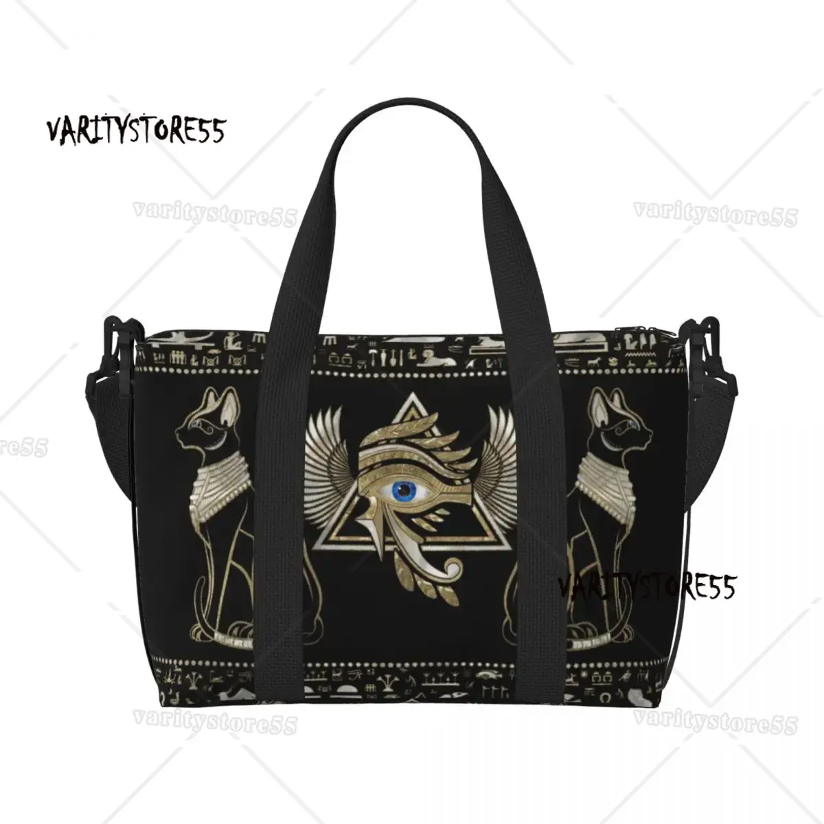 Women Bags Egypt - Sac fourre-tout personnalisé chats égyptiens et