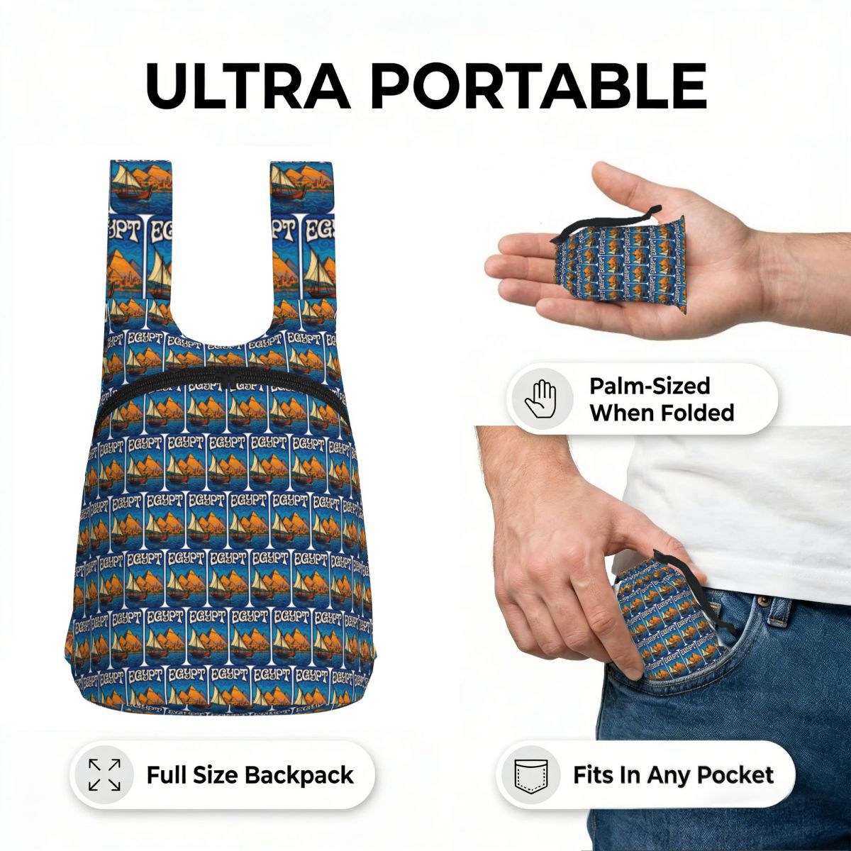 Sac à dos rétro Egypt Piramids - Women Bags Egypt avis et prix