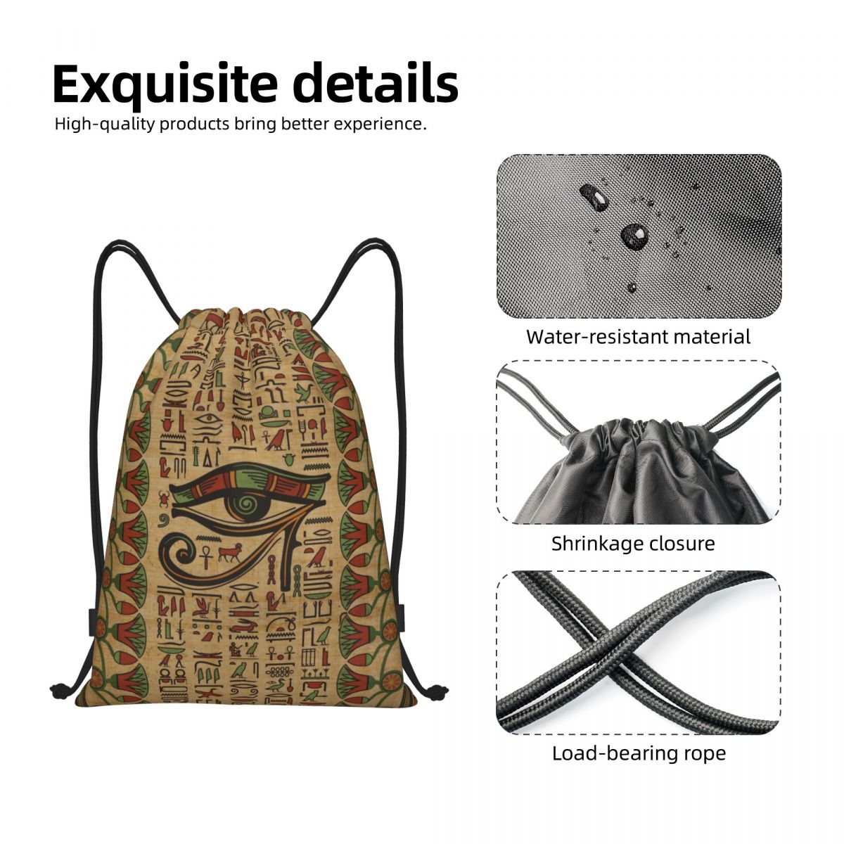Sac à cordon œil d'horus égypt - Women Bags Egypt avis et prix