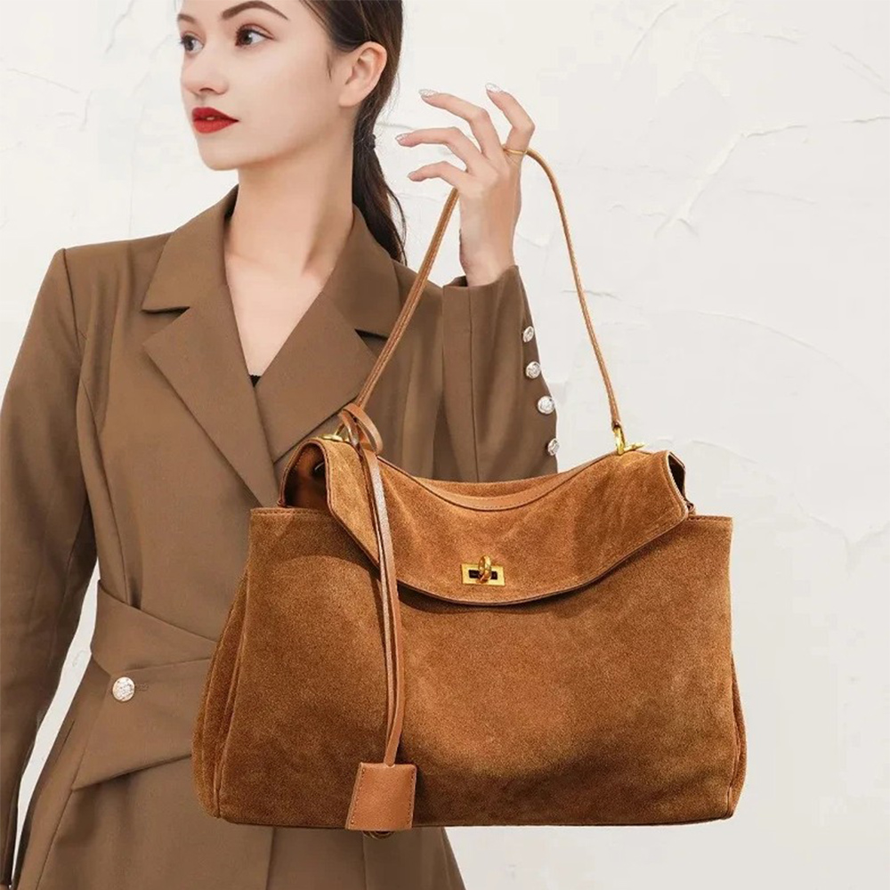Sac à main en daim et cuir vér - Women'S Tote Bags Designer avis et prix