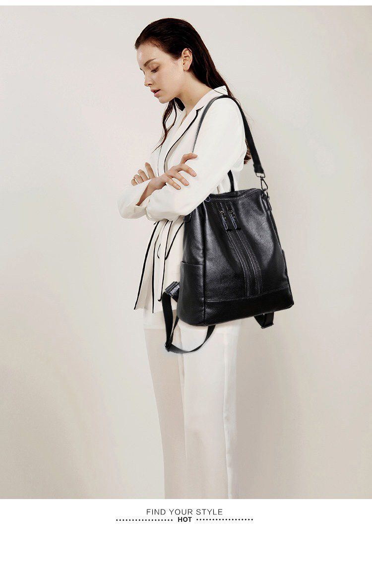 Sac à dos d'école en cuir soup - Women Bags For Office avis et prix
