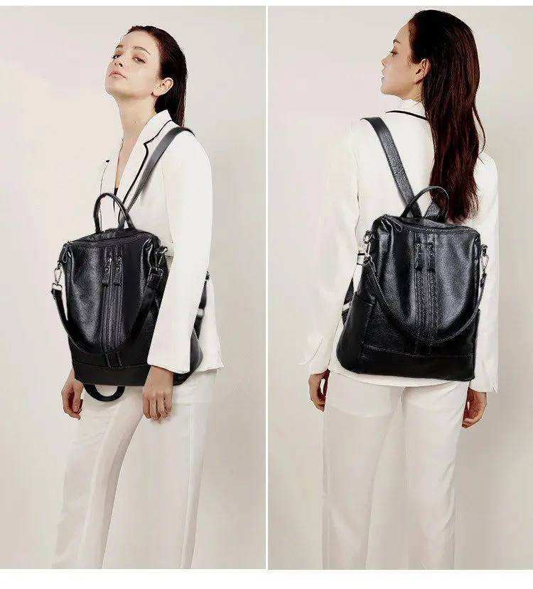 Sac à dos d'école en cuir soup - Women Bags For Office avis et prix