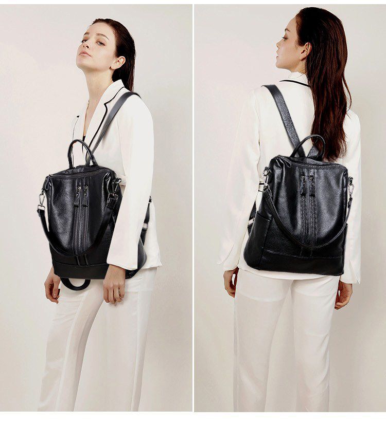Sac à dos d'école en cuir soup - Women Bags For Office avis et prix