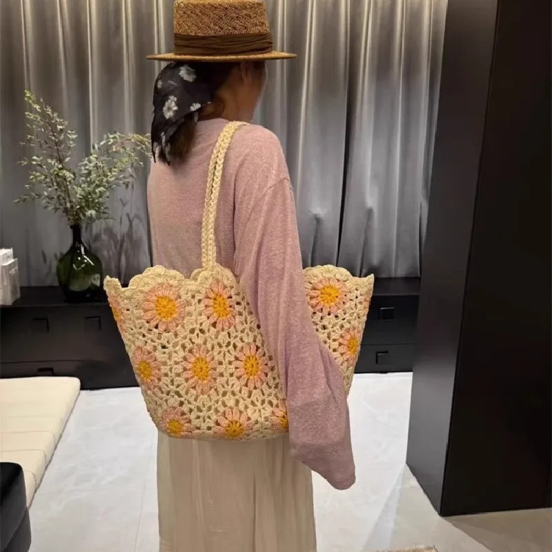 Vintage fleurs à la main trico - Crochet Market Bag avis et prix