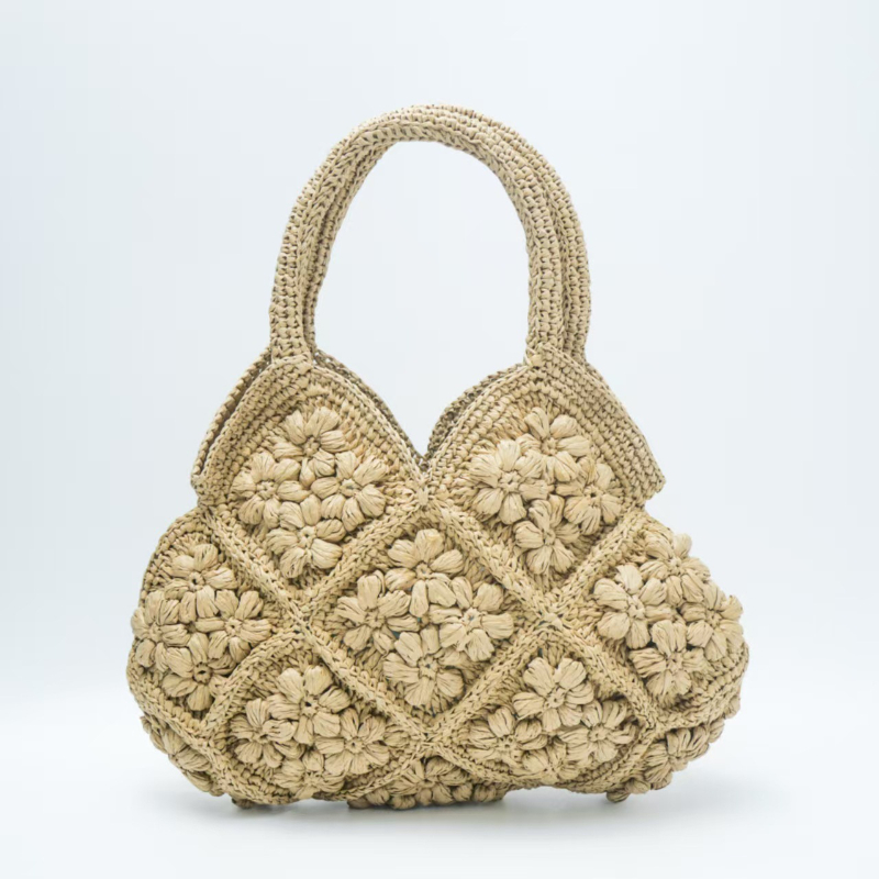 Sac de plage tissé en papier f - Crochet Market Bag avis et prix