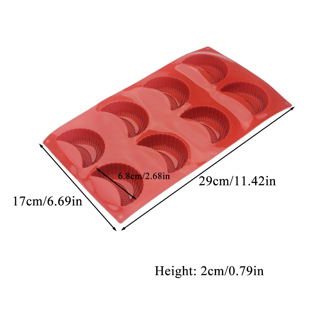 Moule en silicone à 8 cavités  - Half Moon Crescent avis et prix